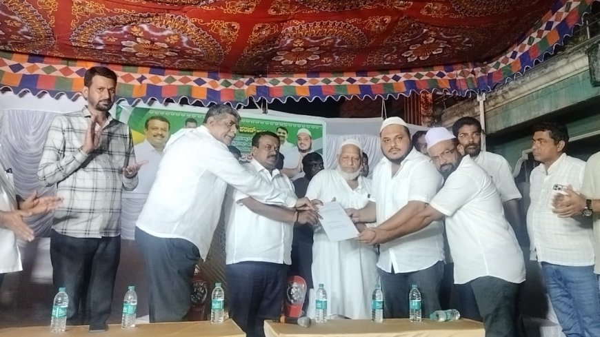 ತಾಲೂಕು ಜೆಡಿಎಸ್ ಪಕ್ಷದ ಅಲ್ಪಸಂಖ್ಯಾತ ಘಟಕದ ನೂತನ ಅಧ್ಯಕ್ಷರಾಗಿ ಅಧಿಕಾರ ಸ್ವೀಕಾರ ಮಾಡಿದ ಮುಬಾರಕ್ ಪಠಾಣ್