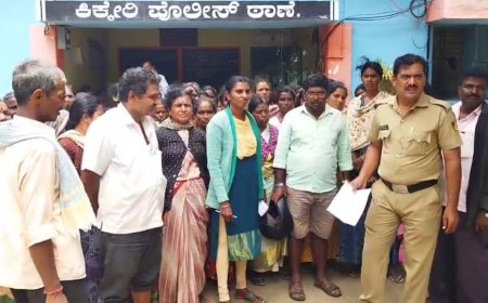 ಕೂಲಿ ಕಾರ್ಮಿಕ ಮಹಿಳೆಯ  ಮೇಲೆ ಹಲ್ಲೆ ನೆಡೆಸಿದ ಕಿಡಿಗೇಡಿಗಳು ಕಿಕ್ಕೇರಿ ಪೋಲೀಸ್ ಠಾಣೆಗೆ ದೂರು