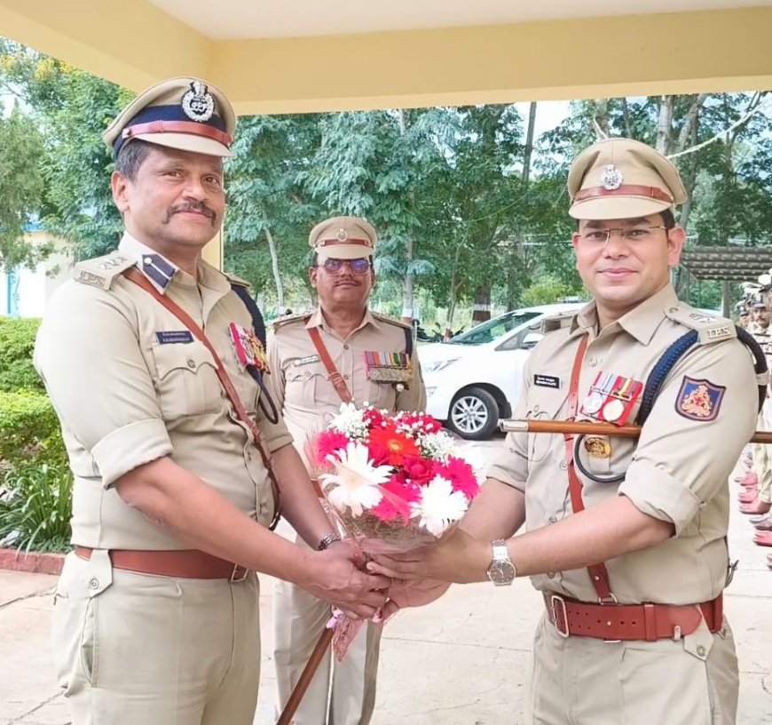 ನೂತನ ಎಸ್ಪಿ ಶಿವಾಂಶು ರಜಪೂತ್ ಅಧಿಕಾರ ಸ್ವೀಕಾರ