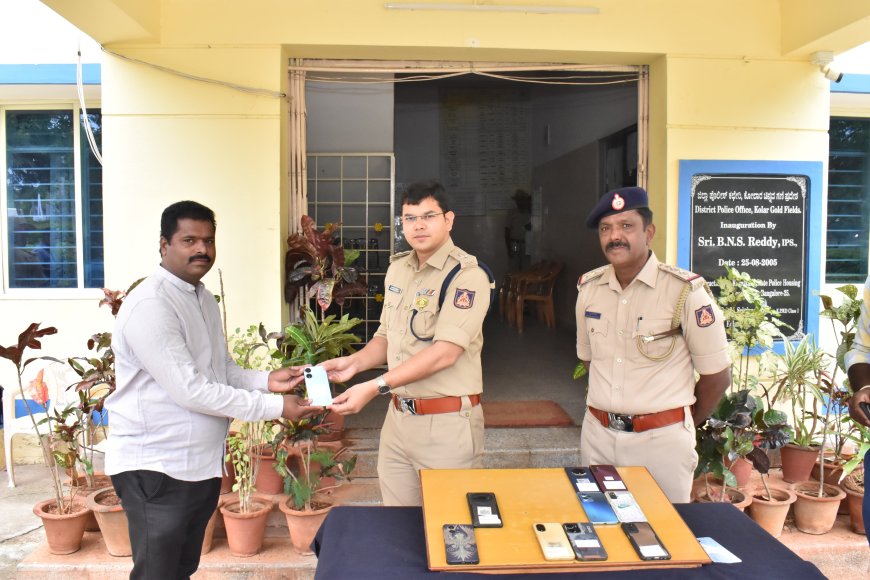 ಕಳವು ಮೊಬೈಲ್‌ಗಳ ಪತ್ತೆ ವಾರಸುದಾರರಿಗೆ ಹಸ್ತಾಂತರ