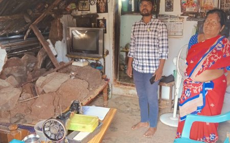 ತೆಳ್ಳನೂರು ಗ್ರಾಮದಲ್ಲಿ ವಿಪರೀತ ಮಳೆಗೆ ಗೋಡೆ ಕುಸಿತ, ಸಾಕಷ್ಟು ಪ್ರಮಾಣದ ವಸ್ತುಗಳು ಹಾನಿ