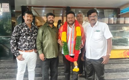 ಭಾರತೀಯ ನೈರುತ್ಯ ರೈಲ್ವೆ ವಿಭಾಗದ ಸದಸ್ಯರಾಗಿ ಕ್ರಾಂತಿ ರಾಜು ಆಯ್ಕೆ ಶುಭ ಕೋರಿದ ಚೆನ್ನಕೃಷ್ಣ