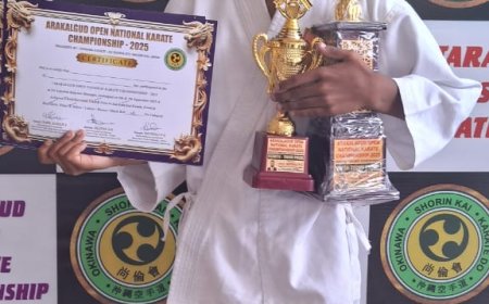 ಅರಕಲಗೂಡಿನಲ್ಲಿ ನಡೆದ ರಾಷ್ಟ್ರ ಮಟ್ಟದ ಕರಾಟೆ ಪಂದ್ಯಾವಳಿಯಲ್ಲಿ ಭಾಗವಹಿಸಿದ ಚನ್ನರಾಯಪಟ್ಟಣ ಶ್ರೀ ವಿವೇಕಾನಂದ ಅಂತರಾಷ್ಟ್ರೀಯ ಶಾಲೆಯ 6ನೇ ತರಗತಿ ವಿದ್ಯಾರ್ಥಿಯಾದ ಸಿದ್ದಾರ್ಥ್ ಎಮ್ ಚಕ್ರವರ್ತಿ