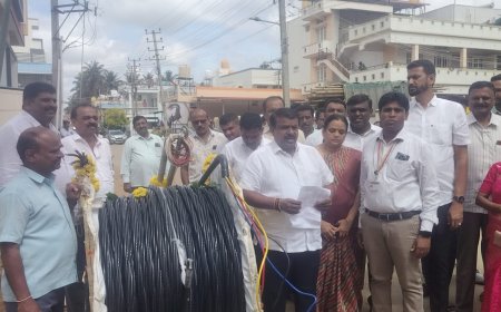 ಪುರಸಭೆ ವ್ಯಾಪ್ತಿಯಲ್ಲಿ ವಿದ್ಯುತ್‌ ಇಲಾಖೆಯಿಂದ 10 ಕೋಟಿ ವೆಚ್ಚದ ಎಲ್ ಟಿ ಕೇಬಲ್ ಮತ್ತು ಎಚ್ ಡಿ ಕವರ್ ಕೇಬಲ್ ಅಳವಡಿಕೆ ಕಾಮಗಾರಿಗೆ ಚಾಲನೆ ನೀಡಿದ ಶಾಸಕ ಸಿ ಎನ್ ಬಾಲಕೃಷ್ಣ