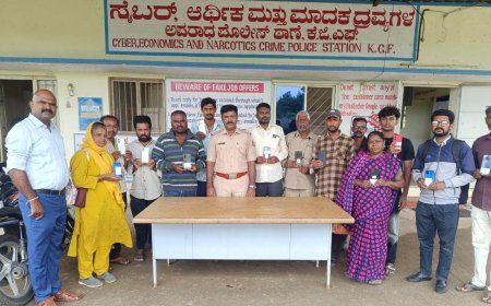 ಸಿಇಐಆರ್ ಪೋರ್ಟಲ್ ತಂತ್ರಾಂಶದಿಂದ ಪತ್ತೆಯಾದ ಮೊಬೈಲ್‌ಗಳನ್ನು ವಾರಸುದಾರರಿಗೆ ಹಸ್ತಾಂತರ