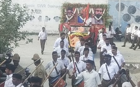 ರಾಷ್ಟ್ರೀಯ ಸ್ವಯಂ ಸೇವಕ ಸಂಘ ಅರಸೀಕೆರೆ ಘಟಕದ ವತಿಯಿಂದ ಶತಾಬ್ದಿ ಪಥ ಸಂಚಲನ