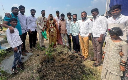 ಪರಿಸರ ಸಂರಕ್ಷಣೆ ಪ್ರತಿಯೊಬ್ಬರ ಕರ್ತವ್ಯ: ವನಸಿರಿ ಅಮರೇಗೌಡ ಮಲ್ಲಾಪುರ. ಮದುವೆ ಸಮಾರಂಭದಲ್ಲಿ ಸಸಿ ನೆಟ್ಟು ನೀರುಣಿಸಿದ ನೂತನ ದಂಪತಿಗಳು