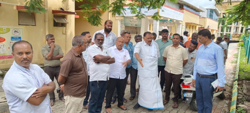 ಜಯಚಾಮರಾಜೇಂದ್ರ ಆಸ್ಪತ್ರೆಗೆ ಭೇಟಿ ನೀಡಿದ ಕೆ ಎಮ್ ಶಿವಲಿಂಗೇಗೌಡರು