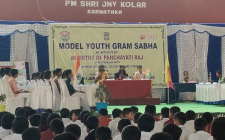 ಜವಾಹರ್ ನವೋದಯ ವಿದ್ಯಾಲಯದಲ್ಲಿ ಮಾದರಿ ಯುವ ಗ್ರಾಮ ಸಭೆ, ಪೌರಪ್ರಜ್ಞೆ ಬೆಳೆಸುವ ಸಾರ್ಥಕ ಪ್ರಯತ್ನ