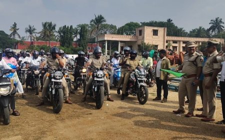 ಹೆಲ್ಮೆಟ್ ನಮ್ಮ ಜೀವ ರಕ್ಷಕ ಕಡ್ಡಾಯವಾಗಿ ಬಳಕೆ ಮಾಡಿ: ಎಸ್ ಪಿ . ಶಿವಾಂಶೂ ರಜಪೂತ್