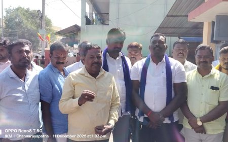 ನಗರ ಪೊಲೀಸ್ ಠಾಣೆಯ ಪಿಎಸ್ಐ ಮಲ್ಲಪ್ಪನ ವಿರುದ್ಧ ಸೂಕ್ತ ಕ್ರಮ ಕೈಗೊಳ್ಳುವಂತೆ ಆಗ್ರಹಿಸಿ ಪ್ರತಿಭಟನೆ