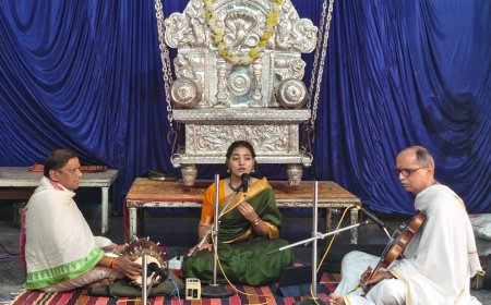 ಶ್ರೀಕ್ಷೇತ್ರ ಮಂತ್ರಾಲಯದಲ್ಲಿ ಕು|| ಅಭಿಜ್ಞ ಪಿ. ಕಶ್ಯಪ್ ಅವರಿಂದ "ನಾದ ನಮನ"