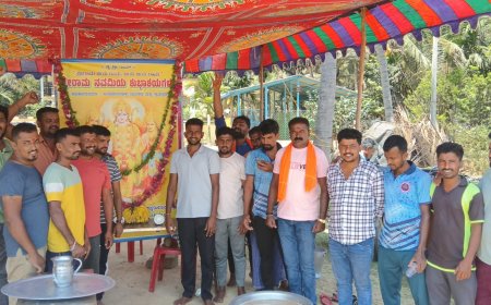 ಶ್ರೀ ರಾಮ ನಮವಿ ಅಂಗವಾಗಿ  ಅಂಚೇ ಬೀರನಹಳ್ಳಿ ಗ್ರಾಮದಲ್ಲಿ ಮಜ್ಜಿಗೆ ಪಾನಕ ನೀಡುವ ಮೂಲಕ ಅದ್ದೂರಿಯಾಗಿ ಆಚರಿಸಲಾಯಿತು