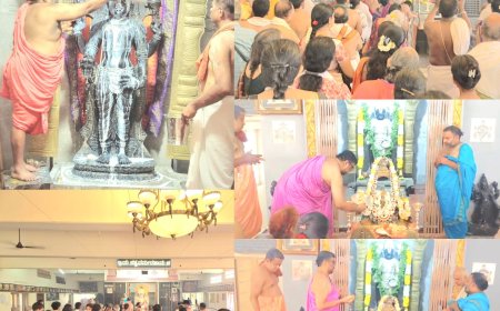 ಶ್ರೀ ಶ್ರೀನಿವಾಸ ದೇವರಿಗೆ ಮಹಾಭಿಷೇಕ ಪವಮಾನಪುರ ಶ್ರೀ ರಾಘವೇಂದ್ರ ಸ್ವಾಮಿಗಳ ಮಠದಲ್ಲಿ