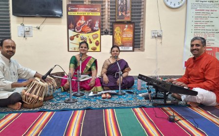 ರಾಯರ ಸನ್ನಿಧಿಯಲ್ಲಿ ಸಂಧ್ಯಾ-ಸೌಮ್ಯಾ ಯುಗಳ ಗಾಯನ