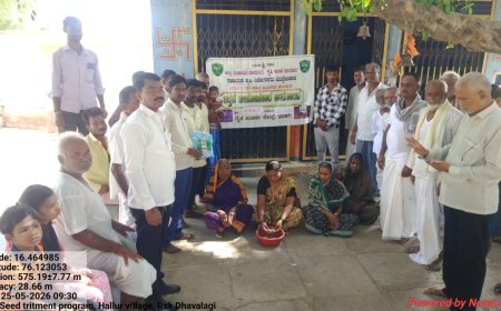ಪ್ರತಿಯೊಬ್ಬ ರೈತರು ಬಿತ್ತನೆಯ ಪೂರ್ವದಲ್ಲಿ ಮಣ್ಣು ಪರೀಕ್ಷೆ ಮತ್ತು ಬೀಜೋಪಚಾರ ಪದ್ದತಿಯನ್ನು ಕಡ್ಡಾಯವಾಗಿ ಮಾಡಿ. ಕೃಷಿ ಅಧಿಕಾರಿ ಗೋವಿಂದರೇಡ್ಡಿ ಮೆದಕಿನಾಳ