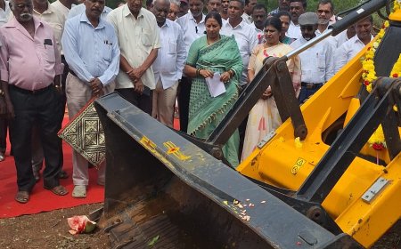 ನೂತನ ವಿ.ಐ.ಪಿ. ಅತಿಥಿಗೃಹ ನಿರ್ಮಾಣಕ್ಕೆ ಭೂಮಿ ಪೂಜೆ ನೆರವೇರಿಸಿದ ಶಾಸಕಿ ರೂಪಕಲಾ ಎಂ. ಶಶಿಧರ್