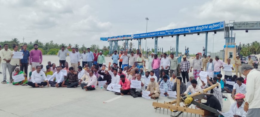 ಬೆಂಗಳೂರು-ಚೆನ್ನೈ ಎಕ್ಸ್‌ಪ್ರೆಸ್‌ವೇ ಕಾಮಗಾರಿ: ಎನ್ಎಚ್ಎಐ ವಿರುದ್ಧ ರೈತರ ಆಕ್ರೋಶ