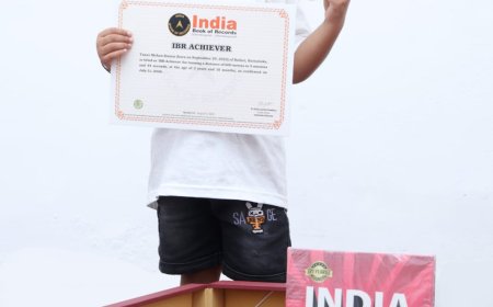 ಇಂಡಿಯಾ ಬುಕ್ ಆಫ್ ರೆಕಾರ್ಡ್ ಗೆ 3 ವರ್ಷದ ಕಂಪ್ಲಿ ತನವ್ ನ ದಾಖಲೆಯ 600ಮೀ ಓಟ