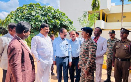 ಎನ್ ಸಿ ಸಿ  ಶಿಬಿರಕ್ಕೆ ಕೃಷಿ ಸಚಿವರ ಭೇಟಿ ಕೆಡೆಟ್ಸ್ ಗಳೊಂದಿಗೆ ಸಂವಾದ 