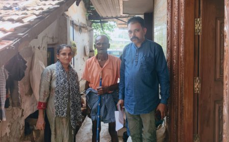 ಆಶ್ರಮದಲ್ಲಿ ಆಶ್ರಯ ಪಡೆದಿದ್ದ ಆರೋನಿ ಬ್ರಗಾಂಜ ಎಂಬ ವಯೋವೃದ್ಧರಿಗೆ ಮಕ್ಕಳನ್ನು ಹುಡುಕಿ ಕುಟುಂಬದ ಮಡಿಲಿಗೆ ಸೇರಿಸಿದೆ ರಸ್ತೆಯಿಂದ ಕುಟುಂಬದ ಮಡಿಲಿಗೆ